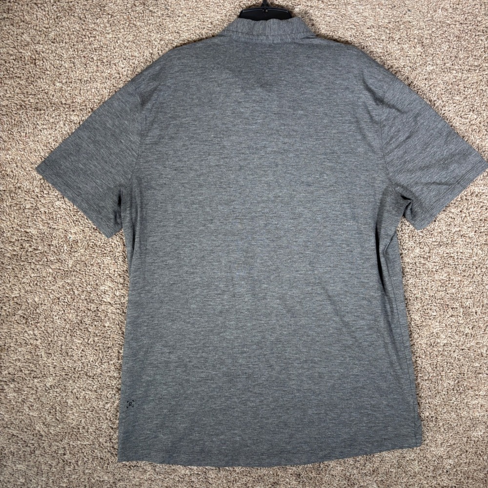 Lululemon Mens Evolution Polo Shirt Heathered Grey Short Sleeve Size XL - Picture 6 of 8